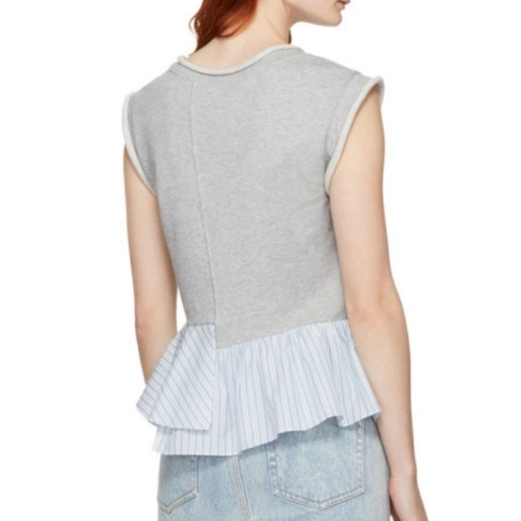 3.1 Phillip Lim Grey French Terry Combo Tank Top Size S/P - Picture 2 of 7